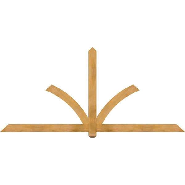 Ekena Millwork Redmond Rough Sawn Timber Gable Bracket, Western Red Cedar, 96"W x 44"H x 2"D x 4"F, 11/12 Pitch GBW096X44X0204RED00RWR - main